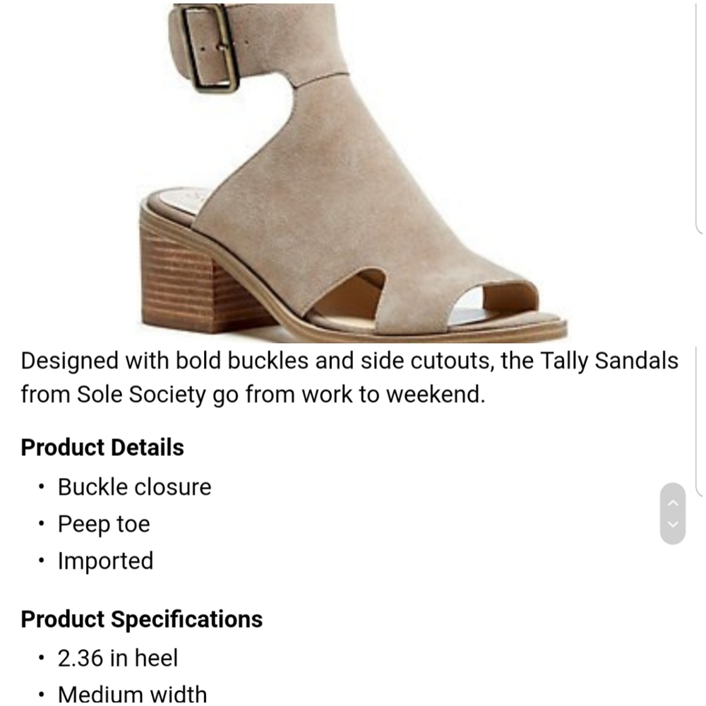 SOLE SOCIETY TALLY SANDALS - NIB!